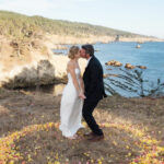 bride and groom at Warner Point